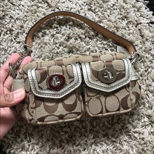 Coach Monogram small handy bag